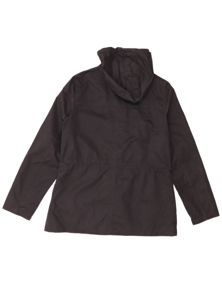 Fat Face Damen-Regenjacke mit Kapuze, UK 12, mittelmarineblau, Polyester