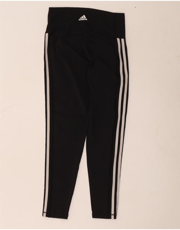 Adidas Damen Crop Leggings UK 12/14 Medium Schwarz