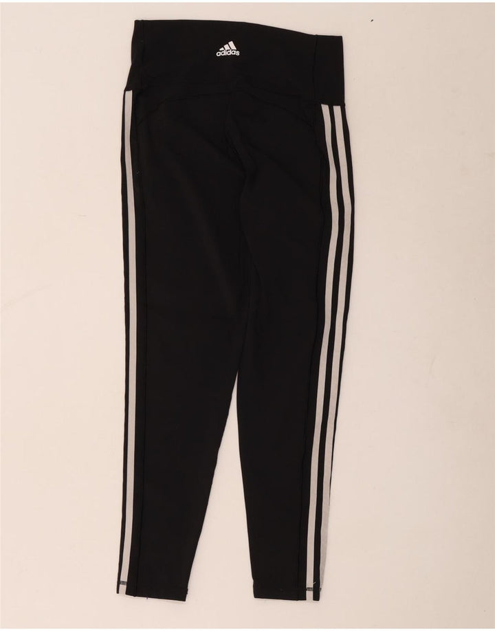 Adidas Damen Crop Leggings UK 12/14 Medium Schwarz