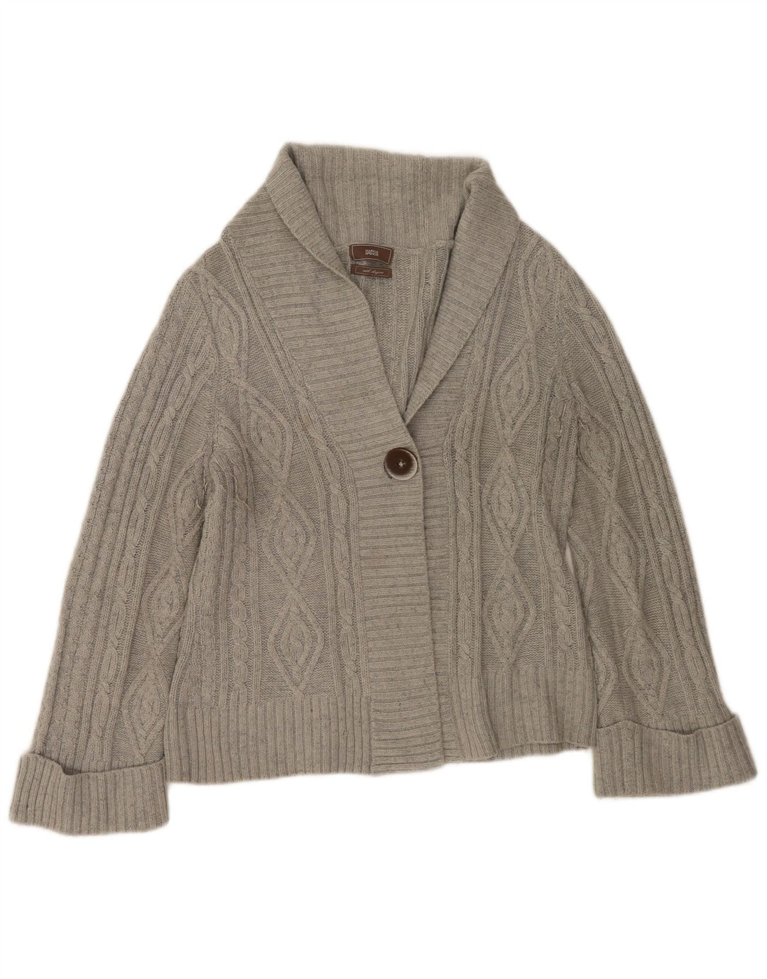 Marks & Spencer Damen-Cardigan-Pullover UK 14 Large Grau Acryl