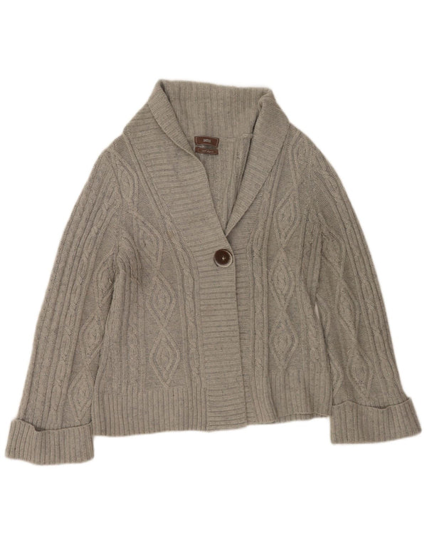 Marks & Spencer Damen-Cardigan-Pullover UK 14 Large Grau Acryl