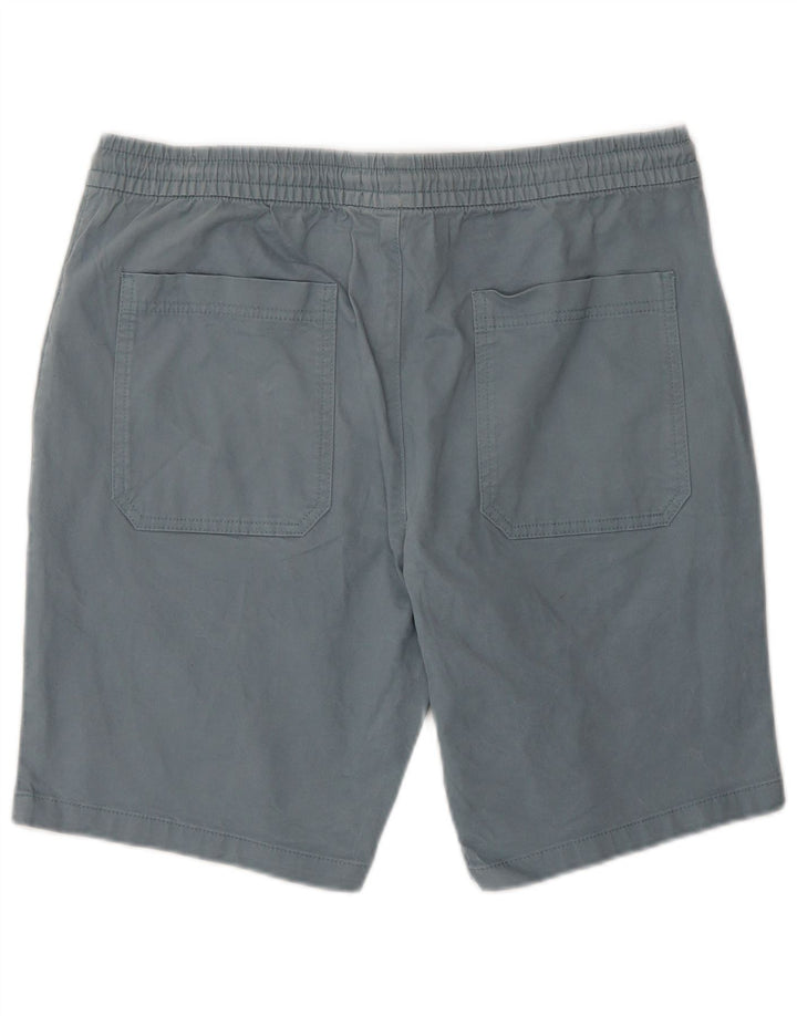 Marks & Spencer Herren-Chinoshorts W34, Größe L, Blau, Baumwolle