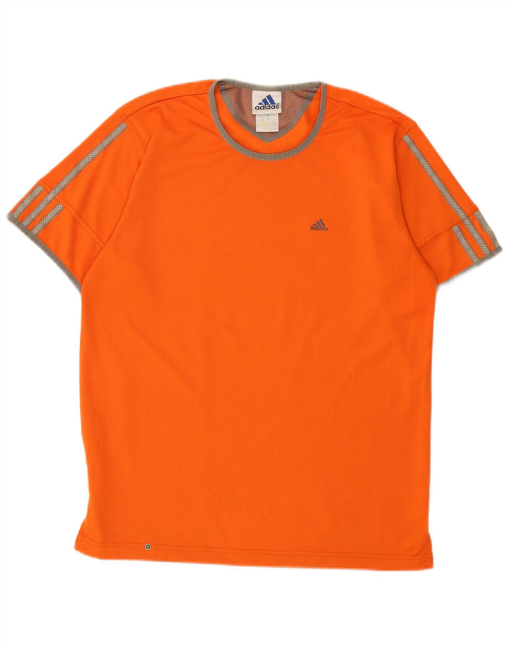 Adidas Herren T-Shirt Top Small Orange Polyester