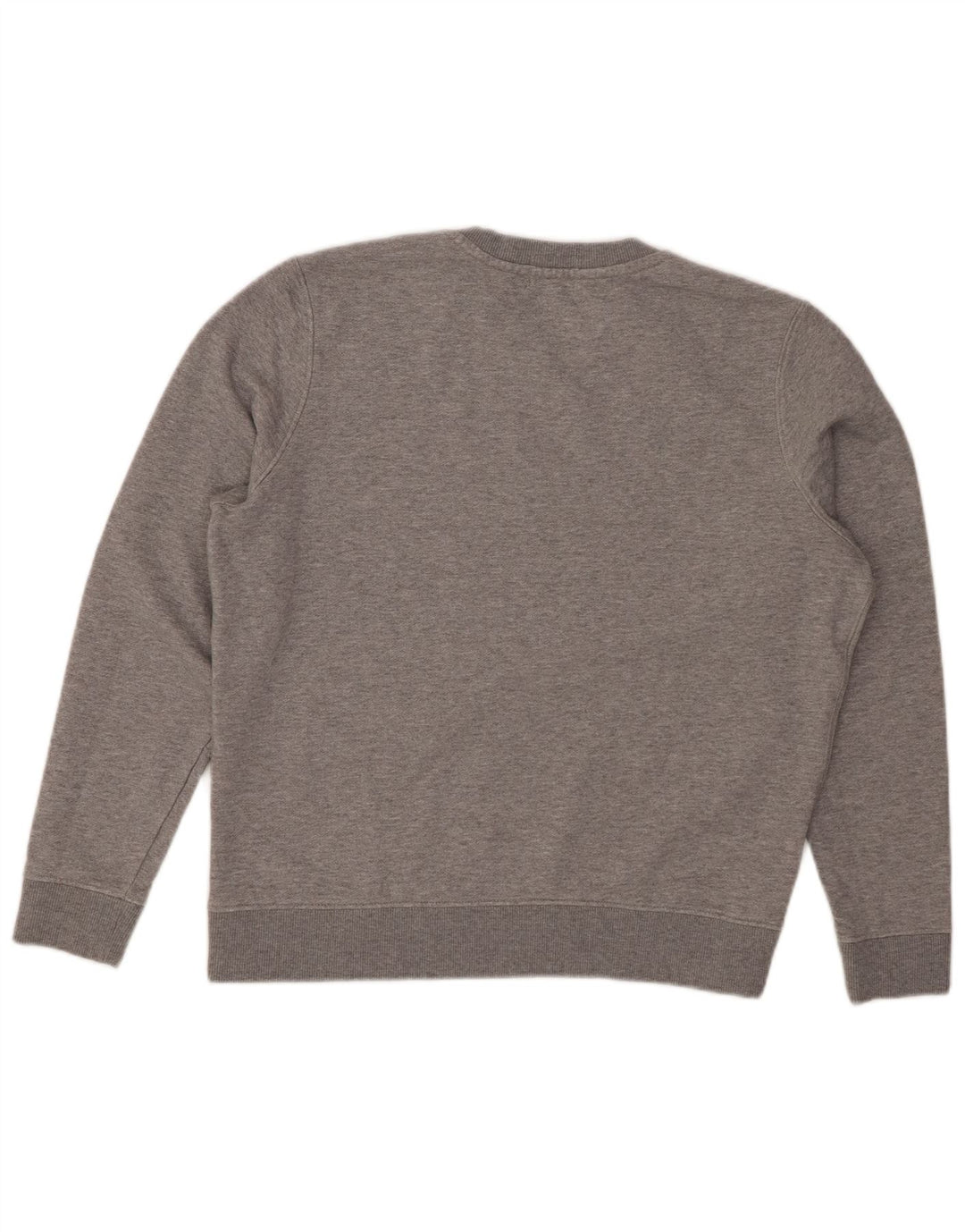 SUPERDRY übergroßer Damen-Sweatshirt-Pullover, UK 12, mittelgraue Baumwolle