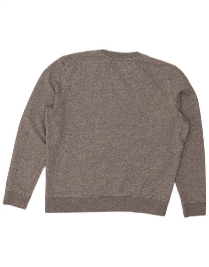 SUPERDRY übergroßer Damen-Sweatshirt-Pullover, UK 12, mittelgraue Baumwolle