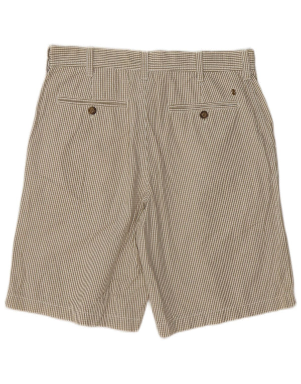 IZOD Herren Chino-Shorts W32 Mittelbeige Gingham-Baumwolle