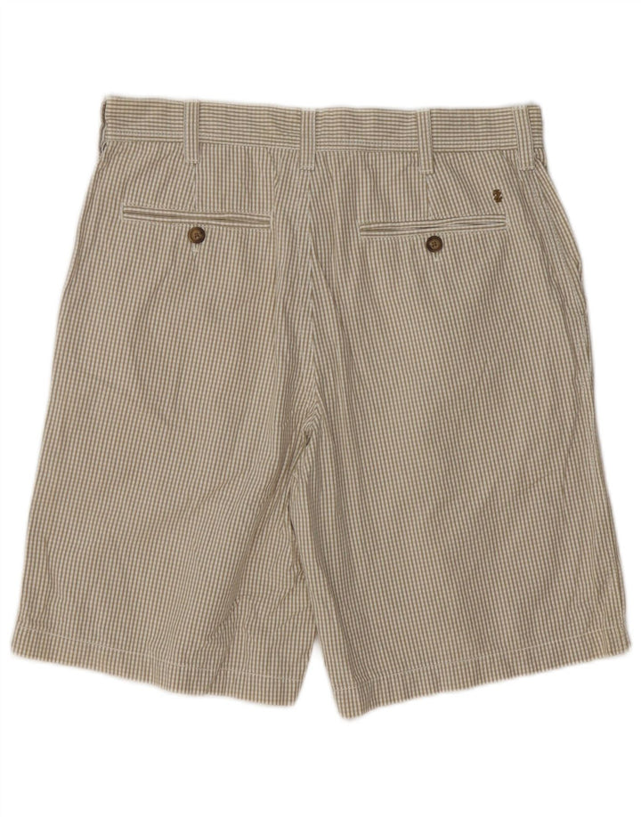 IZOD Herren Chino-Shorts W32 Mittelbeige Gingham-Baumwolle