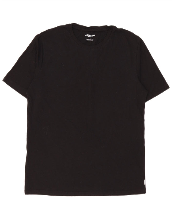 Jack & Jones Herren T-Shirt Top Large Schwarz Baumwolle