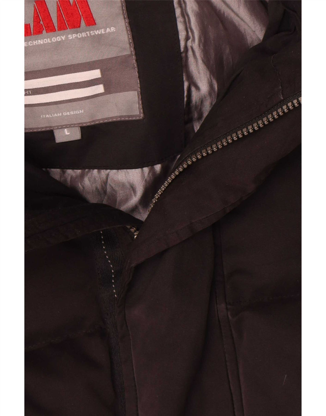 Slam Herren-Jacke mit Kapuze, gepolstert, UK 40, Größe L, Schwarz, Baumwolle