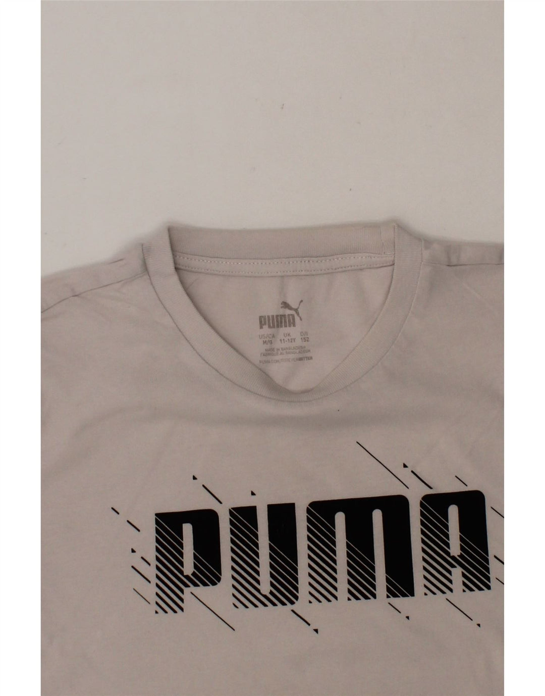 PUMA Boys Graphic T-Shirt Top 11-12 Years White Vintage Puma and Second-Hand Puma from Messina Hembry 