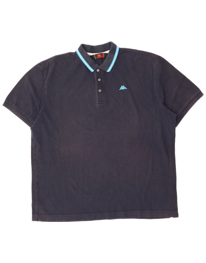KAPPA Herren Poloshirt 2XL Marineblau Baumwolle