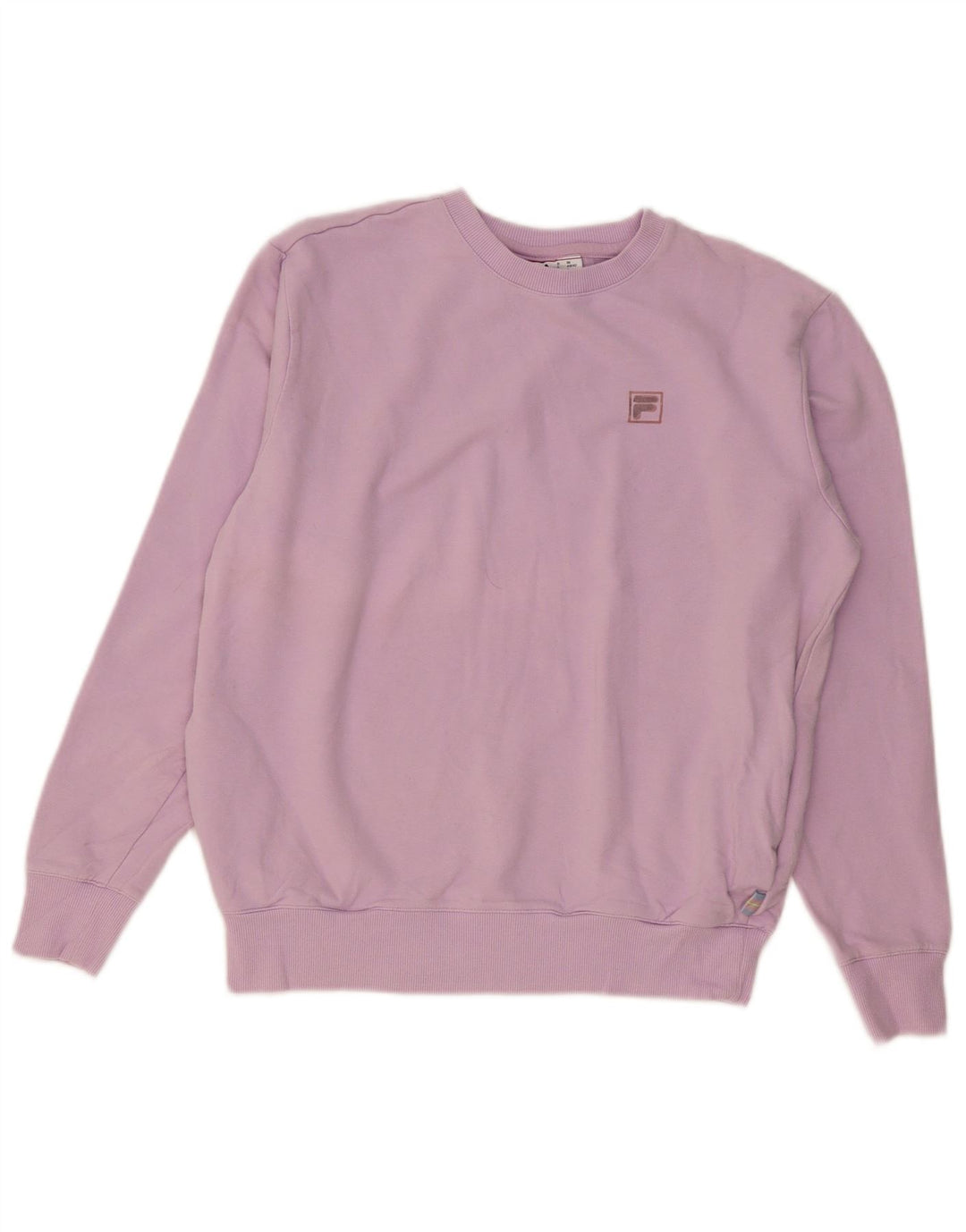 FILA Damen Übergroßer Sweatshirt-Pullover UK 10 Small Lila Baumwolle