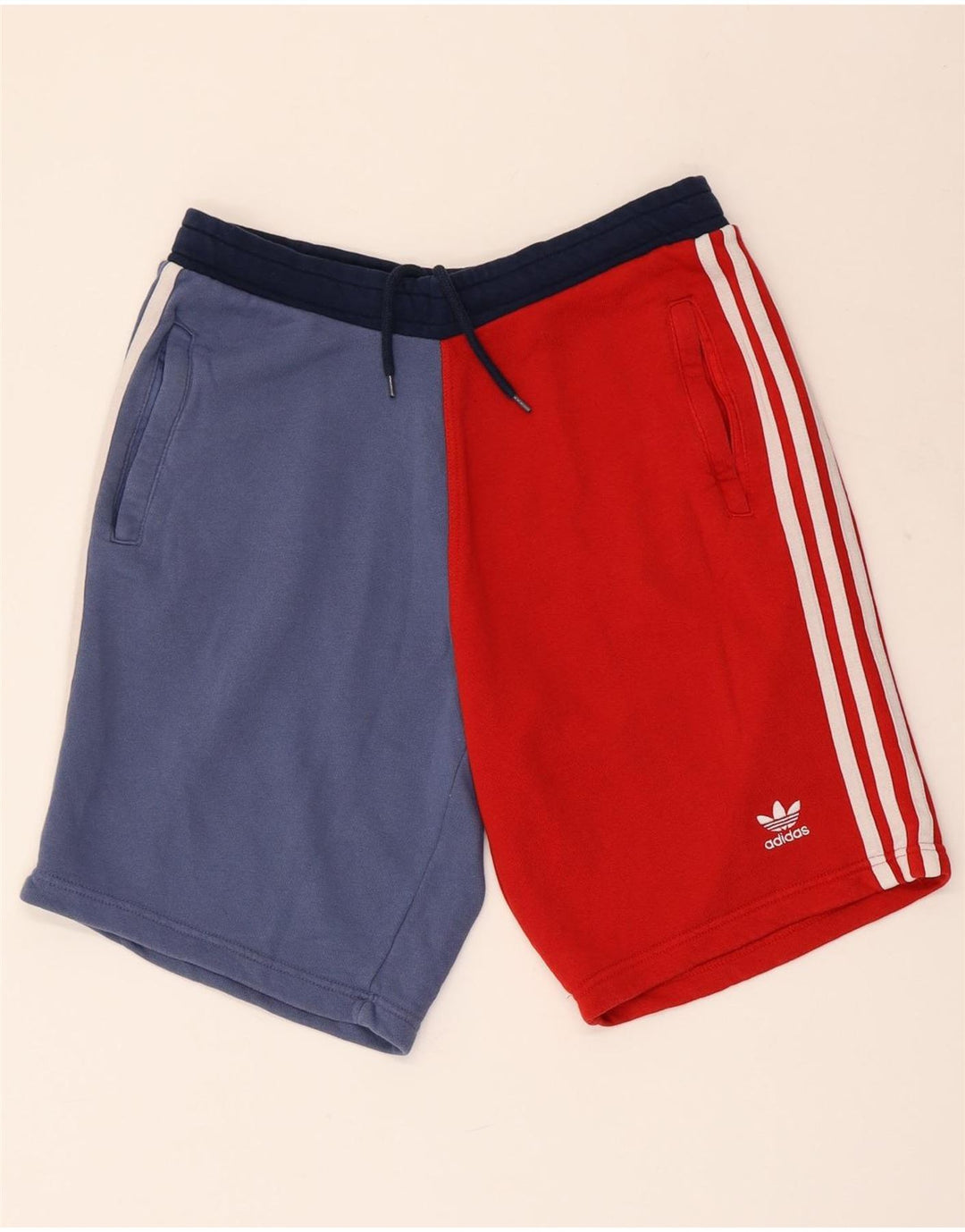 Adidas Herren-Sportshorts, mittelgroß, mehrfarbig, Colourblock-Baumwolle