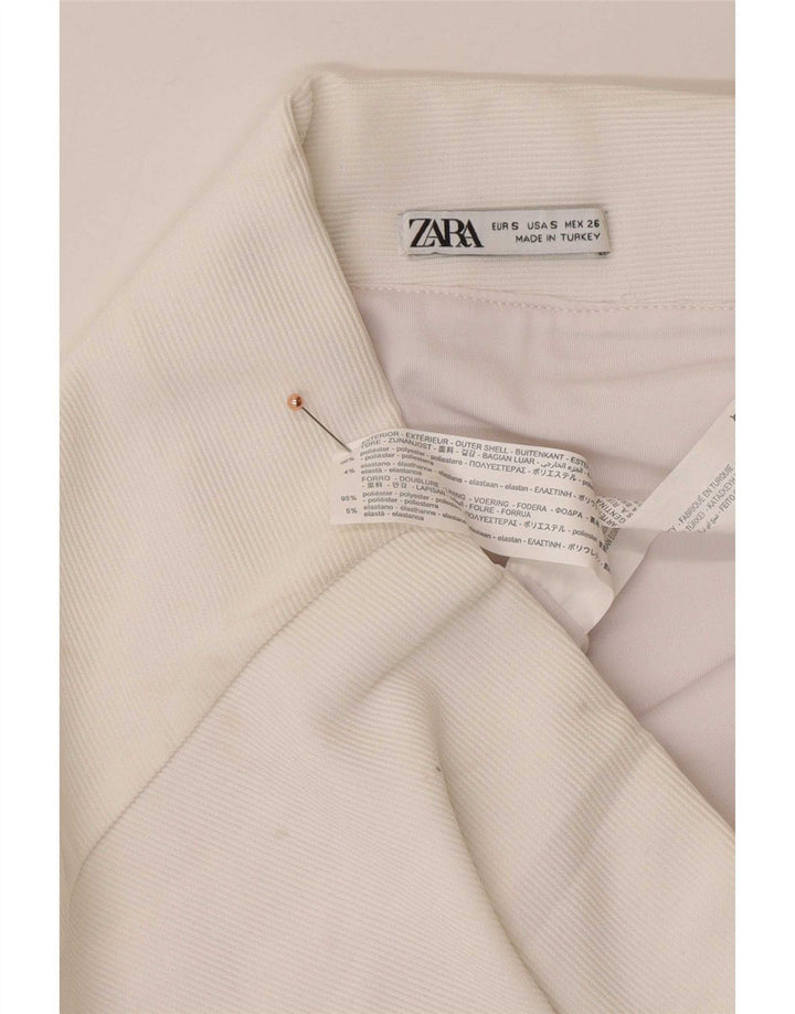 Zara Damen Minirock Small W26 Weiß Polyester