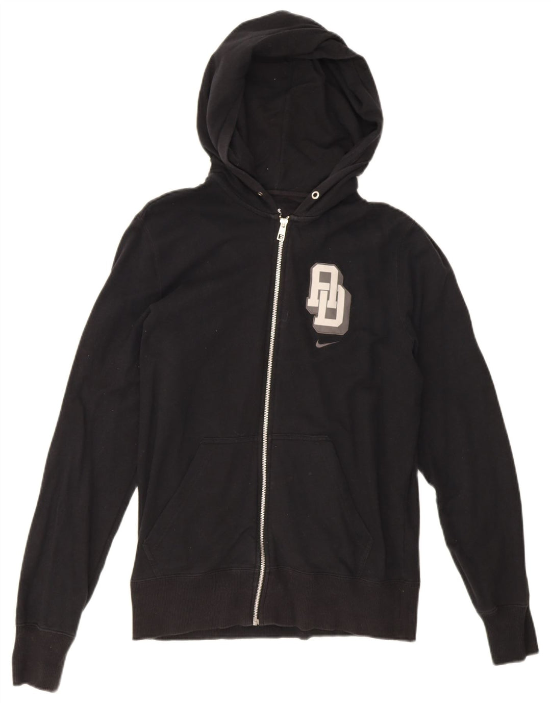 Nike Herren-Kapuzenpullover mit grafischem Reißverschluss, mittelschwarz, Baumwolle