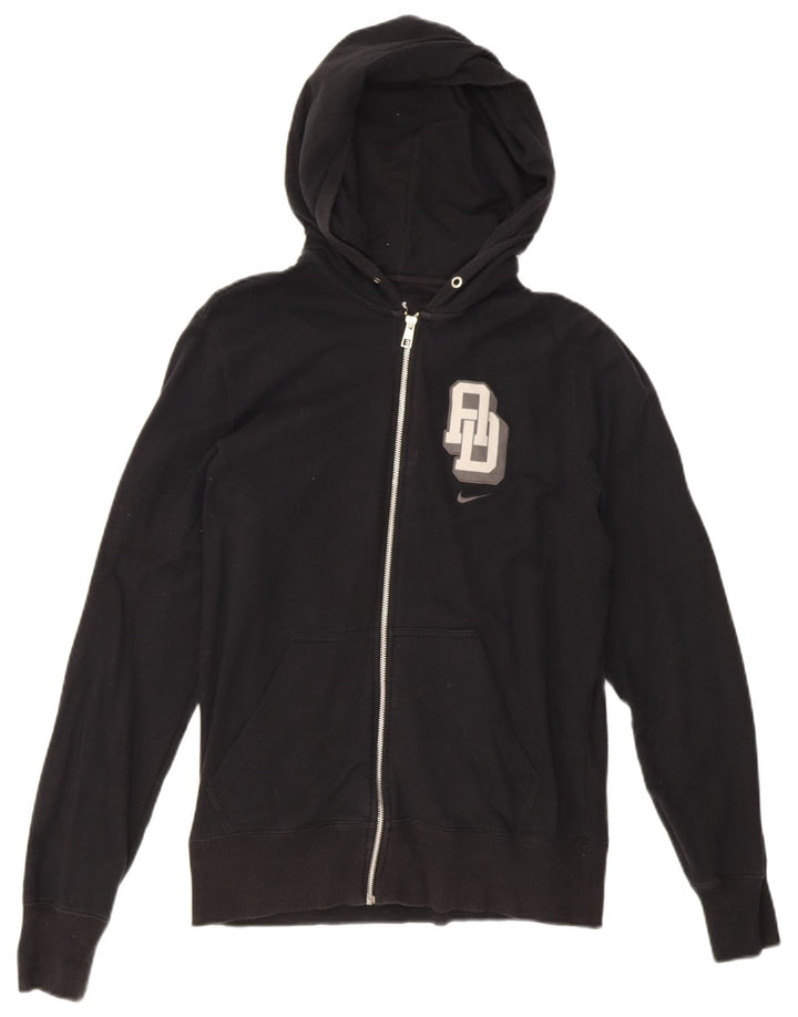 Nike Herren-Kapuzenpullover mit grafischem Reißverschluss, mittelschwarz, Baumwolle