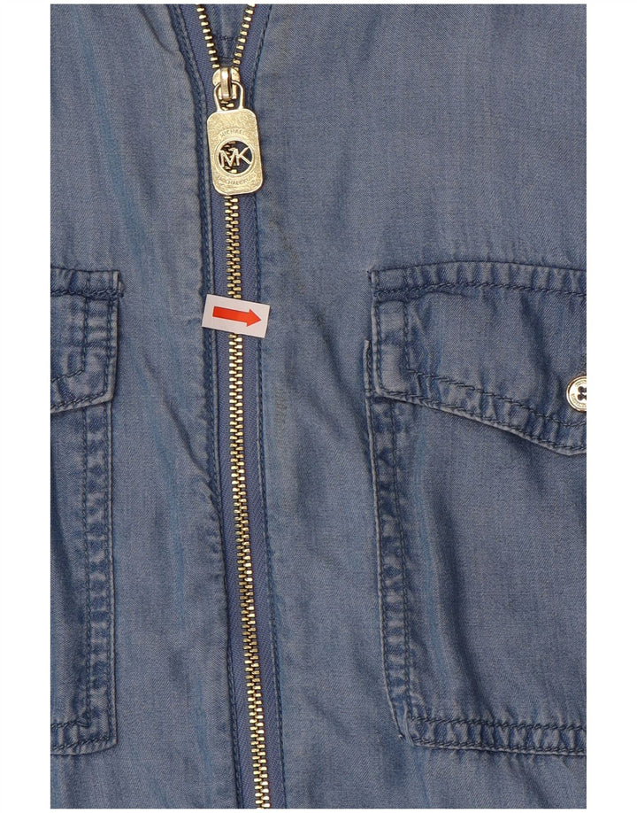 Michael Kors Damen Jeanshemd UK 14 Mittelblaues Lyocell