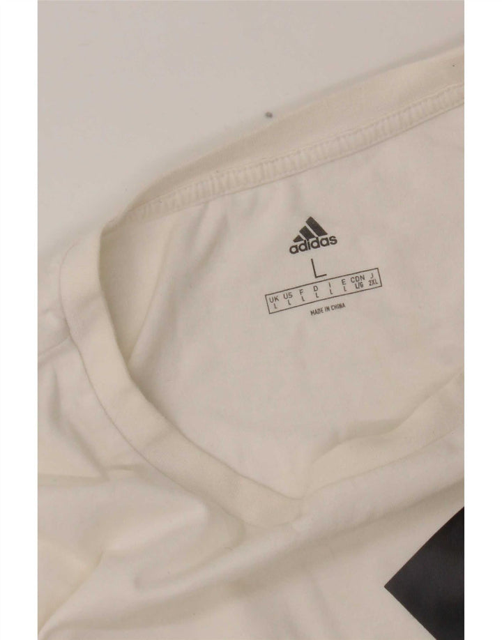 Adidas Herren Grafik T-Shirt Top Large Weiß