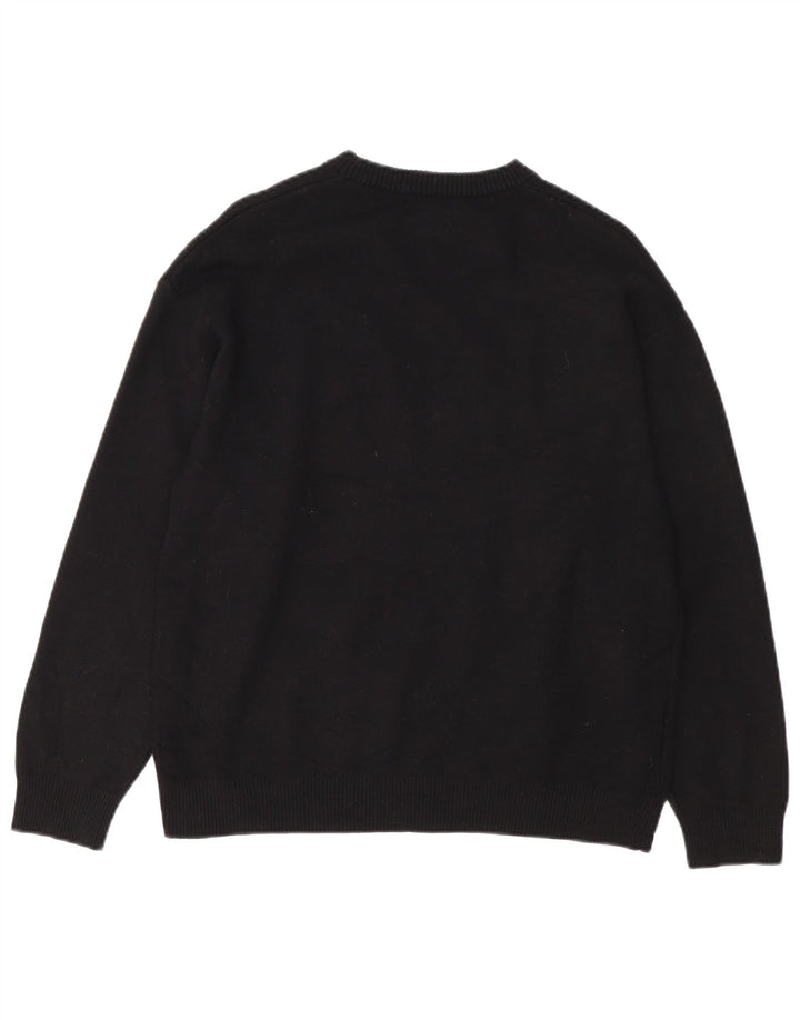 Zara Damen-Pullover mit Rundhalsausschnitt, Gr. 14, mittlere schwarze Viskose