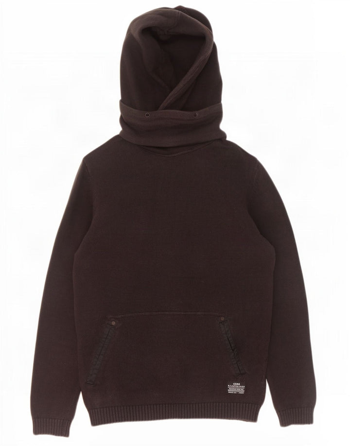 Jack & Jones Herren-Pullover mit Kapuze, groß, aus schwarzer Baumwolle