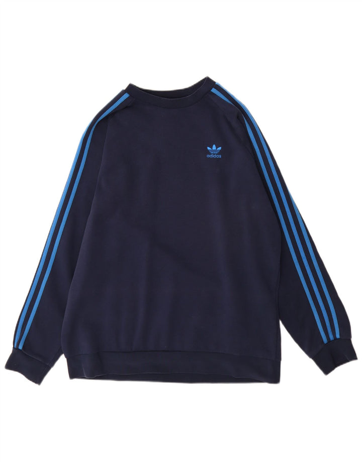 ADIDAS Herren Sweatshirt Pullover Große Marineblaue Baumwolle