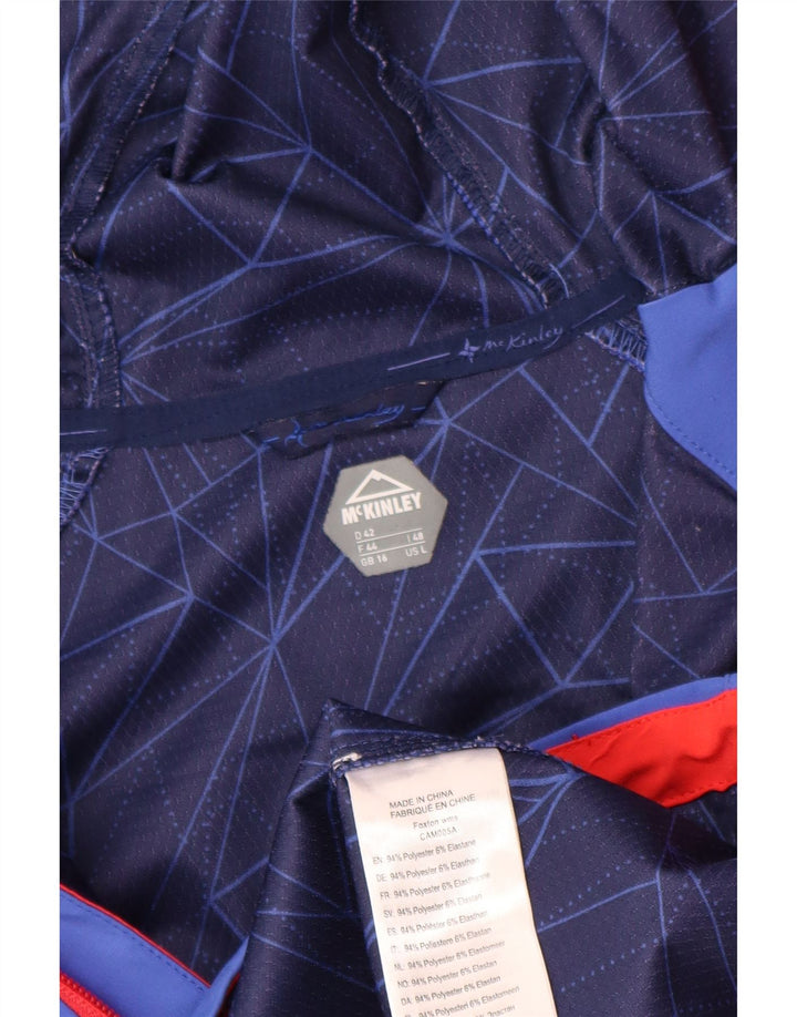 MC Kinley Damen-Regenjacke mit Kapuze, UK 16, Größe L, blau, Polyester
