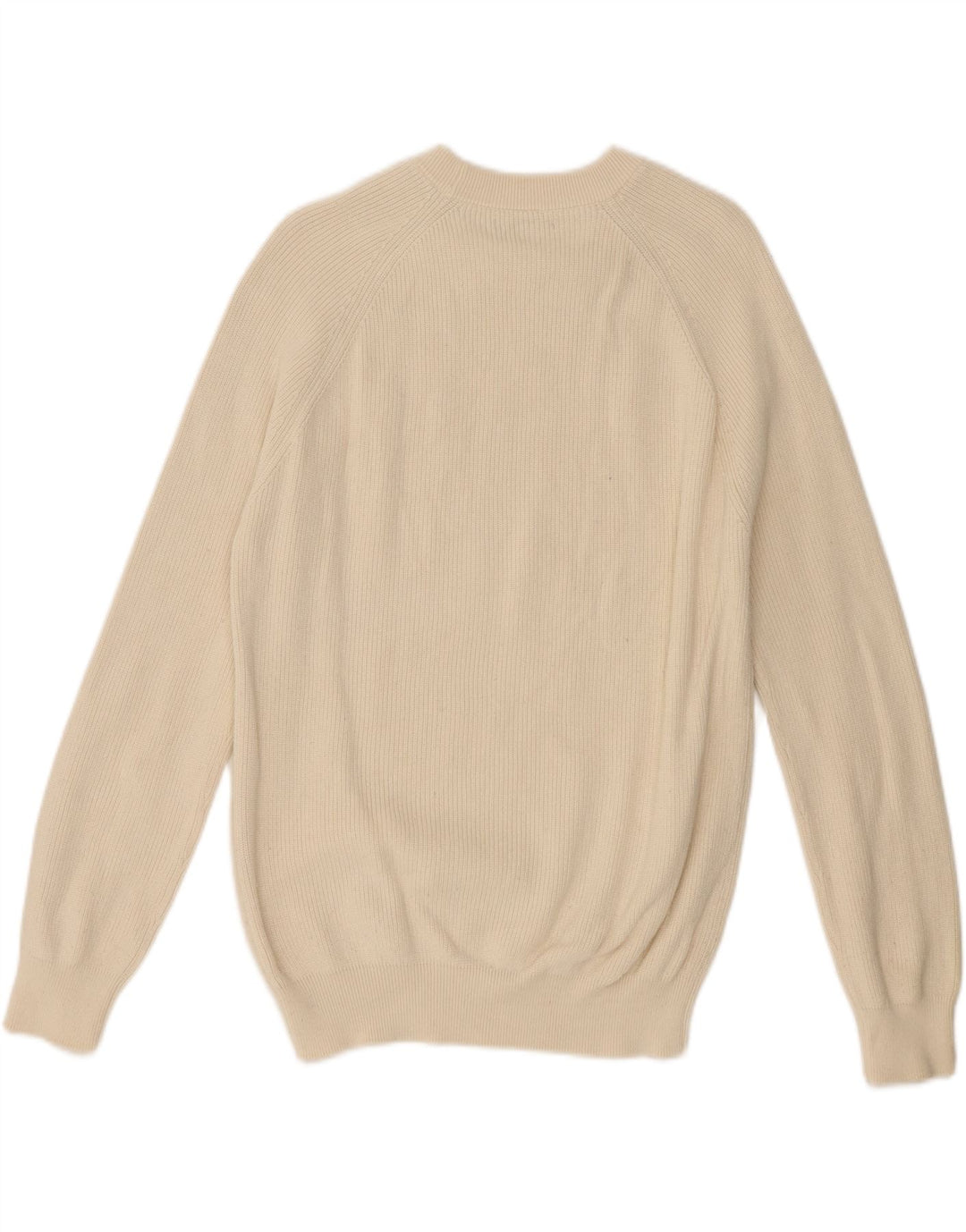 Zara Herren-Pullover mit Rundhalsausschnitt, mittelbeige Baumwolle