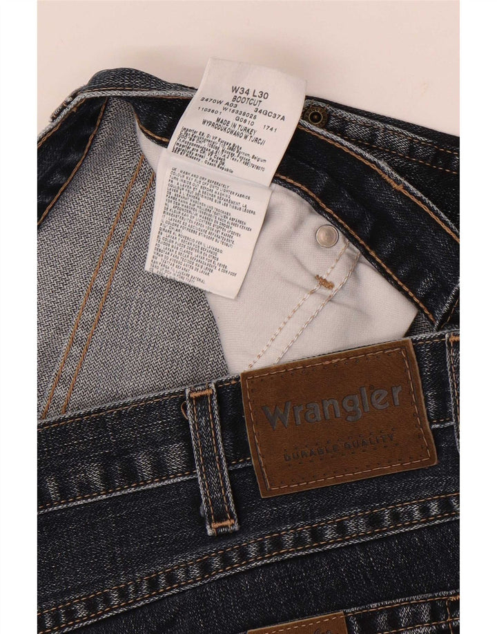 Wrangler Herren Bootcut Jeans W34 L30 Blaue Baumwolle