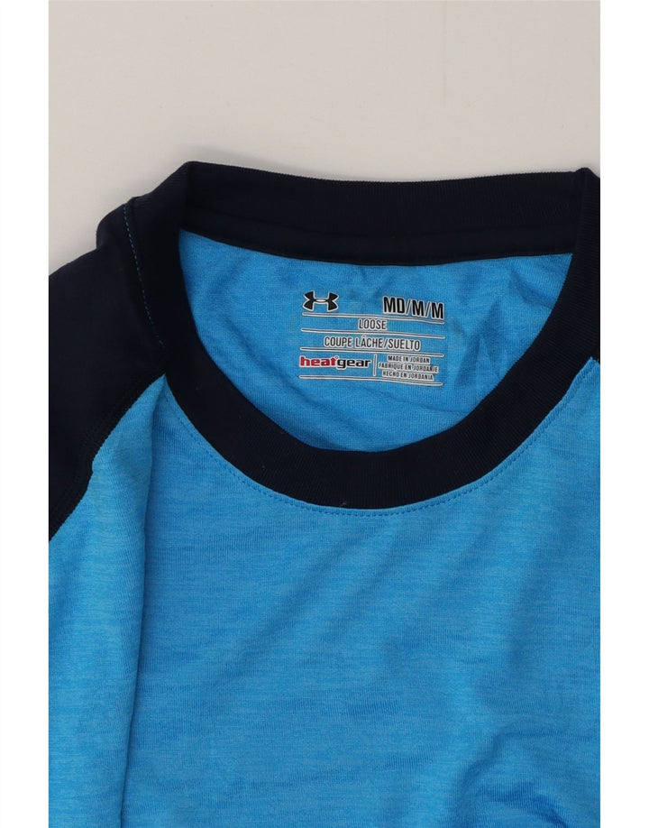 UNDER ARMOUR Herren Heat Gear T-Shirt-Oberteil Mittelblaues Colourblock-Polyester