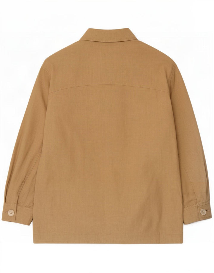 Zara Damen Übergroße Bomberjacke UK 6 XS Beige Viskose
