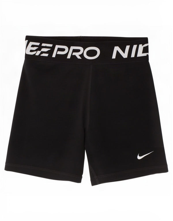 Nike Dri Fit Grafik-Sportshorts für Mädchen, 12–13 Jahre, Größe L, Schwarz