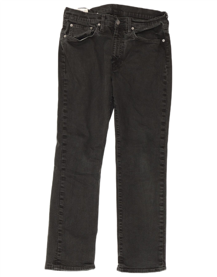 Levi's Herren Straight Jeans W33 L30 Schwarze Baumwolle