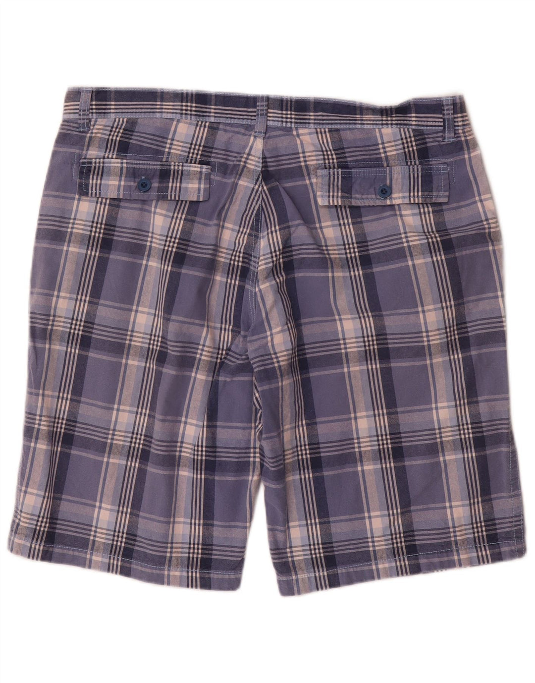 Gianmarco Venturi Herren Chino-Shorts W36 Large Blue Check Baumwolle