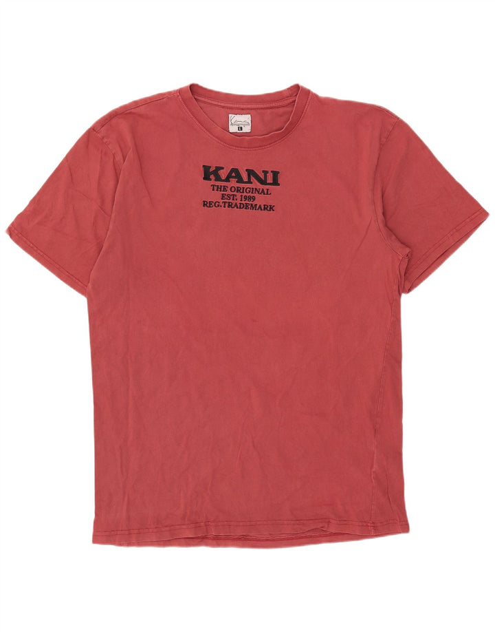 Karl Kani Herren-T-Shirt mit Grafik, Größe L, aus roter Baumwolle