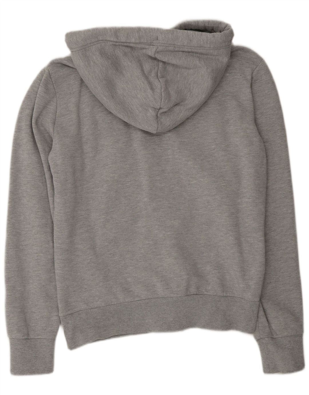 Superdry Herren-Kapuzenpullover mit Reißverschluss aus mittelgrauer Baumwolle