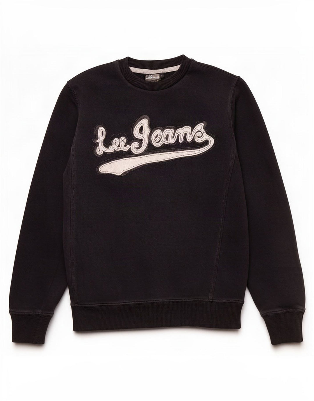 Lee Herren-Sweatshirt mit Grafik, Größe S, schwarze Baumwolle