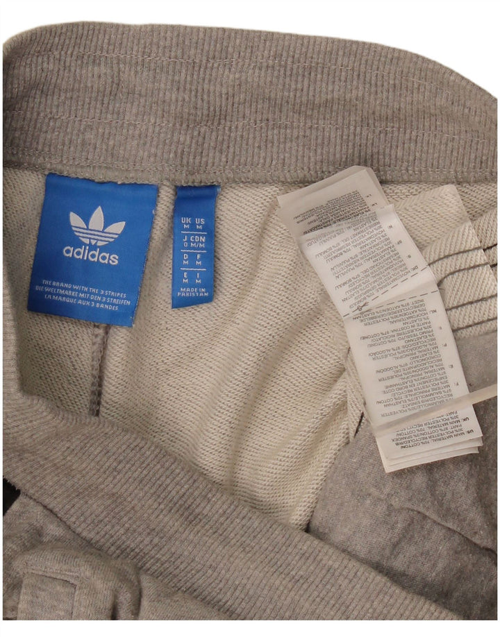Adidas Herren-Trainingshose, Jogginghose, mittelgrau gefleckte Baumwolle