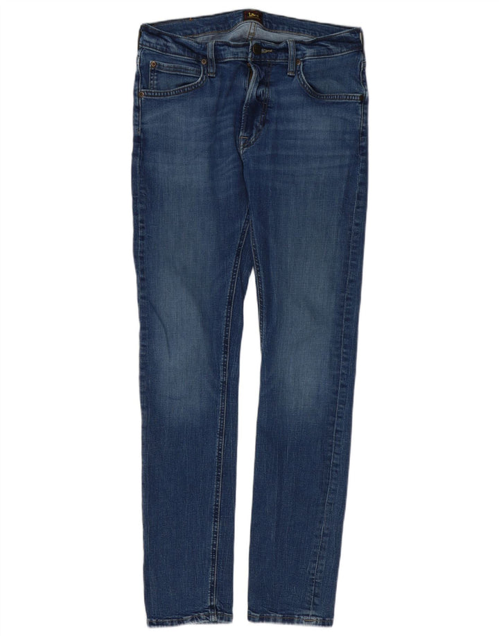 Lee Herren Luke Slim Jeans W31 L30 Blaue Baumwolle