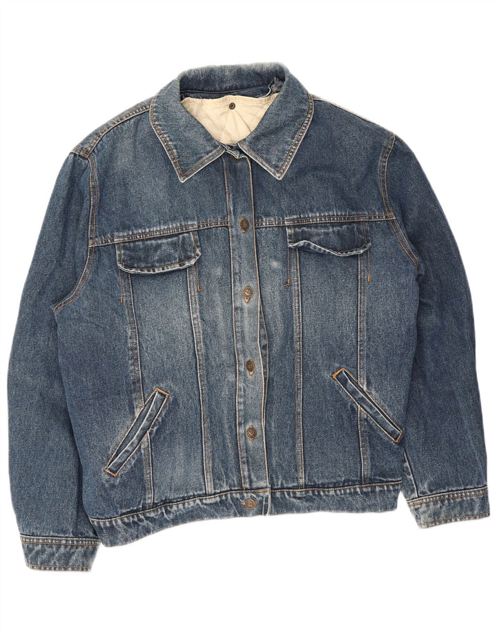 Vintage Damen Übergroße Jeansjacke UK 10 Small Blue