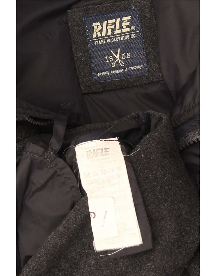 Gewehr gepolsterte Herrenjacke UK 46 3XL Grau