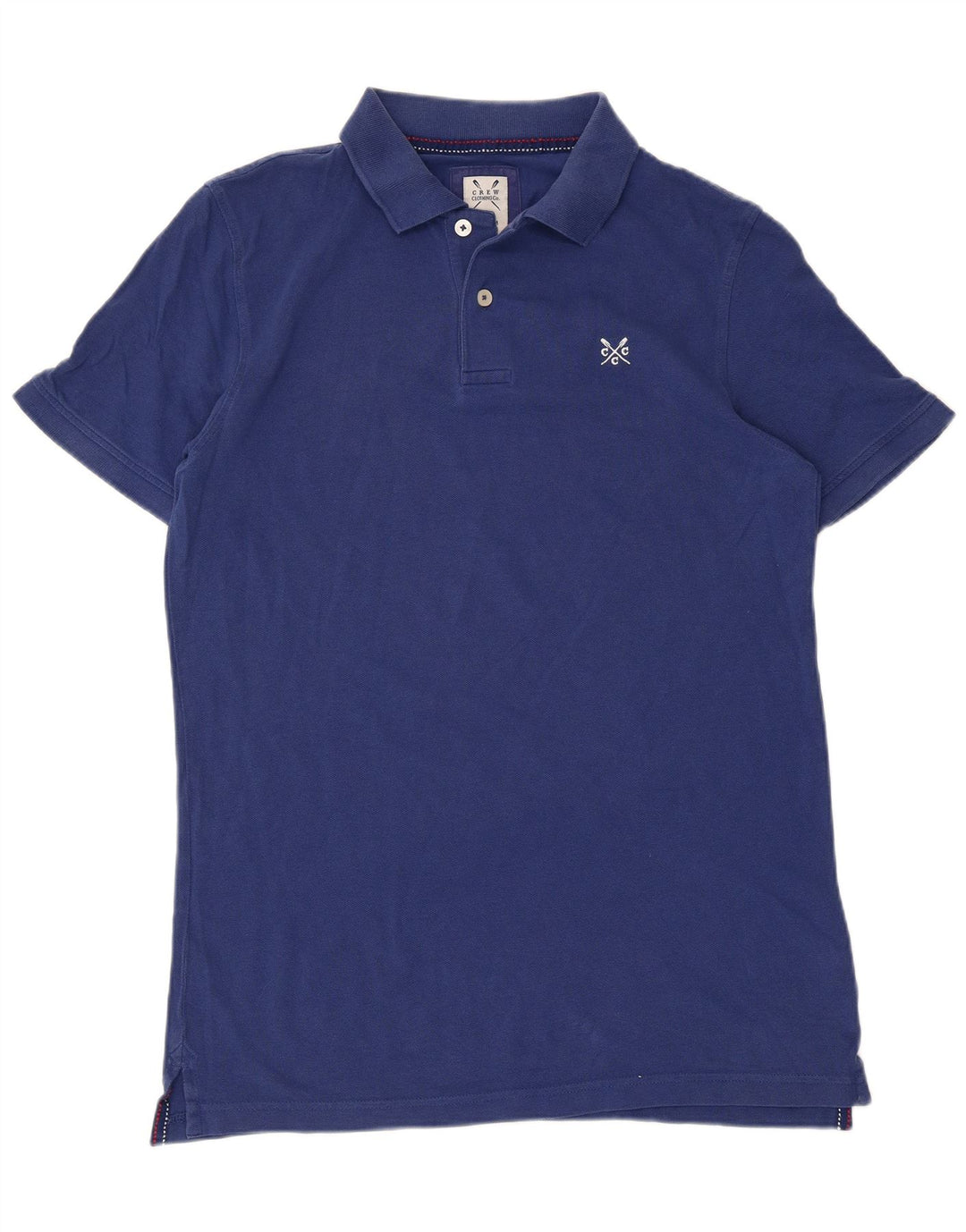 Crew Clothing Herren-Poloshirt aus mittelblauer Baumwolle