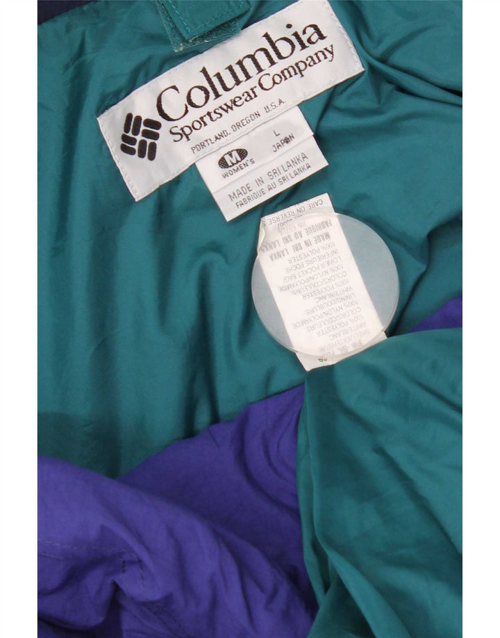 Columbia Damen Übergroße Wendejacke UK 14 Mittelgrüner Farbblock