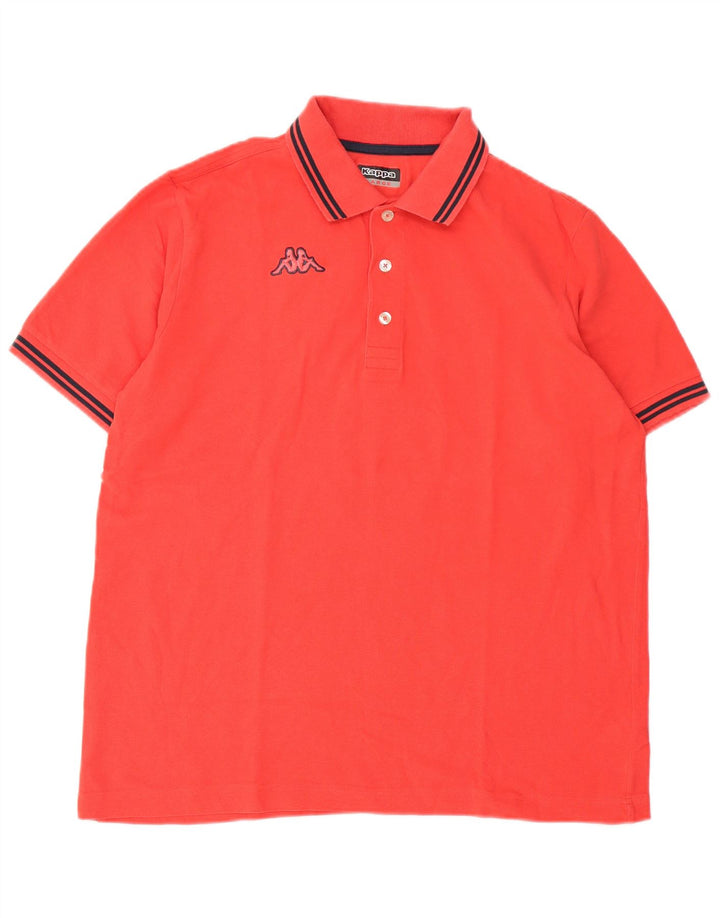 Kappa Herren Poloshirt Large Orange Baumwolle