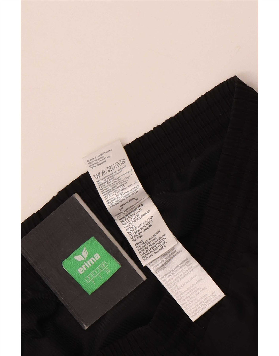 Erima Herren-Sportshorts, groß, schwarzes Farbblock-Polyester