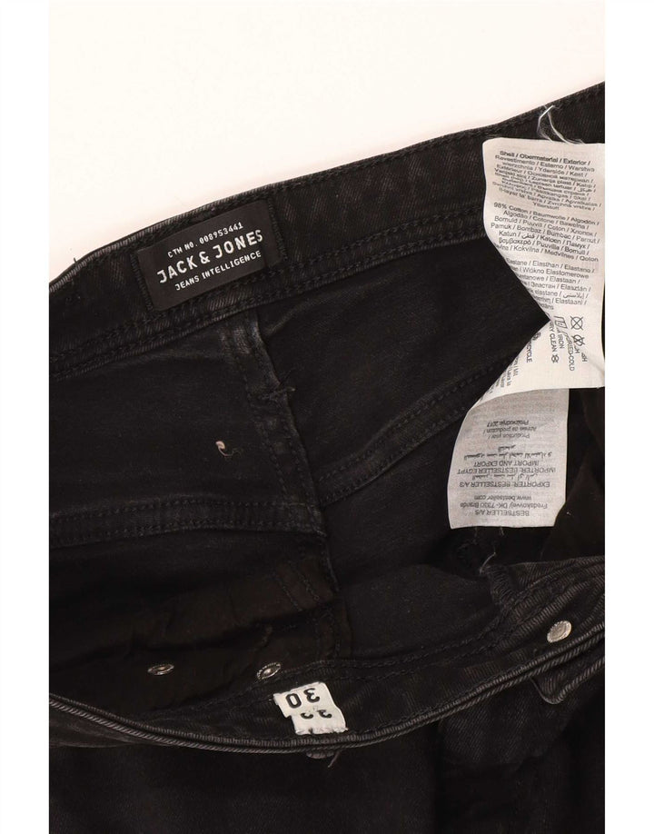 Jack & Jones Herren GLENN Slim Jeans W32 L30 Schwarze Baumwolle