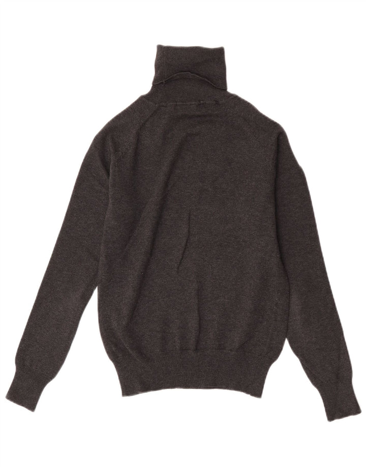 Zara Damen-Pullover mit Rollkragen, Gr. 10, Größe S, Grau, Baumwolle