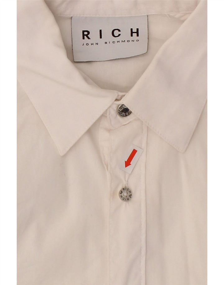 RICHMOND Mens Shirt Small White Cotton Vintage Richmond and Second-Hand Richmond from Messina Hembry 