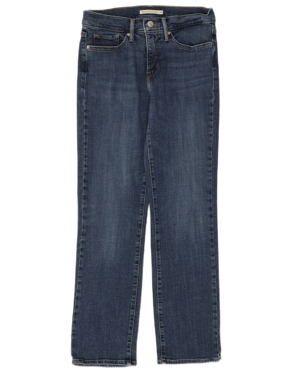 Levi's Damen 314 Shaping Straight Jeans W29 L27 Blaue Baumwolle