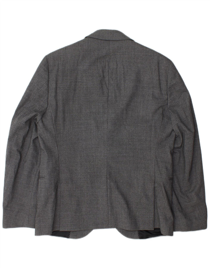 Daniele Alessandrini Herren 2-Knopf-Blazerjacke IT 52 XL Grauer Hahnentritt