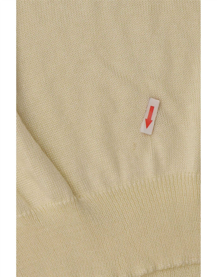 Vintage Damen Weste Tank Top EU 38 Medium Off White Viskose